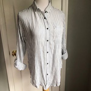 Blue and white comfortable button down